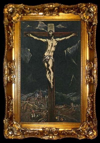 framed  GRECO, El Christ in Agony on the Cross, ta009-2